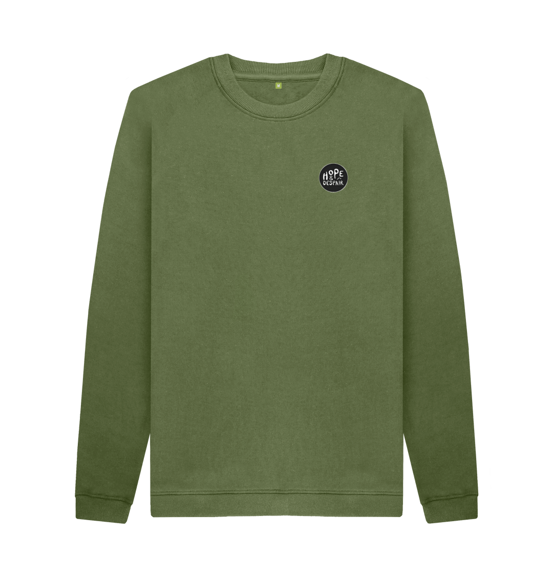 Khaki Printed Sweater Front