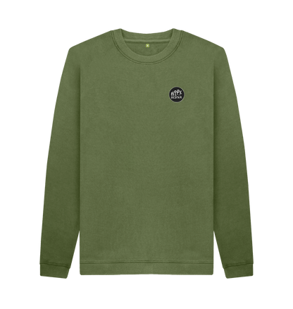 Khaki Printed Sweater Front