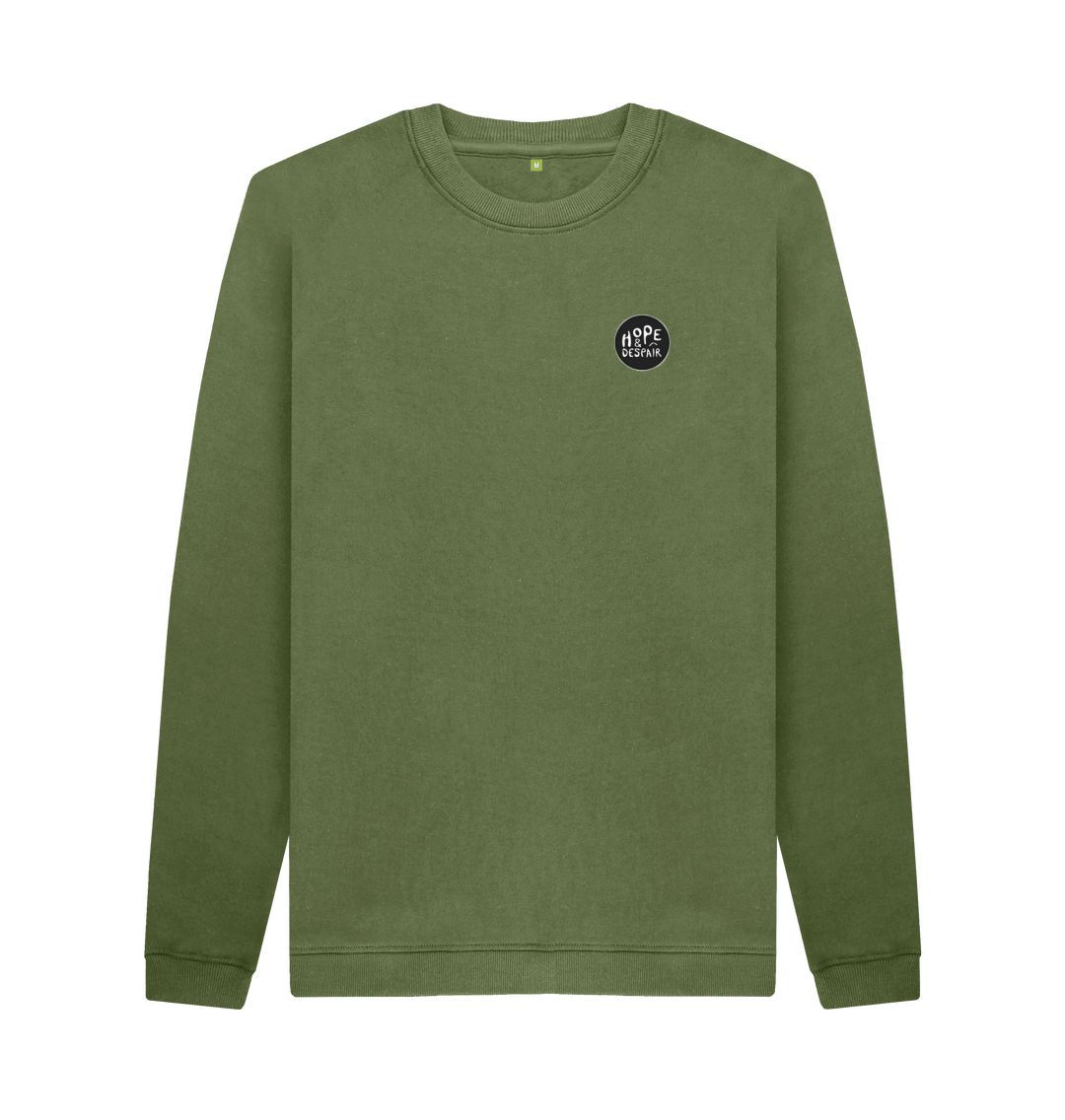 Khaki hope and despair logo sweater