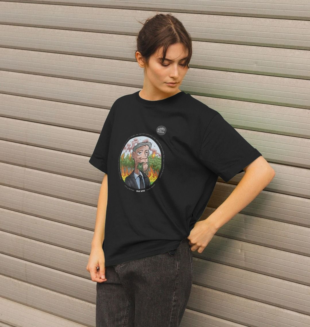 SILLY APES: Money Muncher - Women's Organic Relaxed Fit Tee (white text)