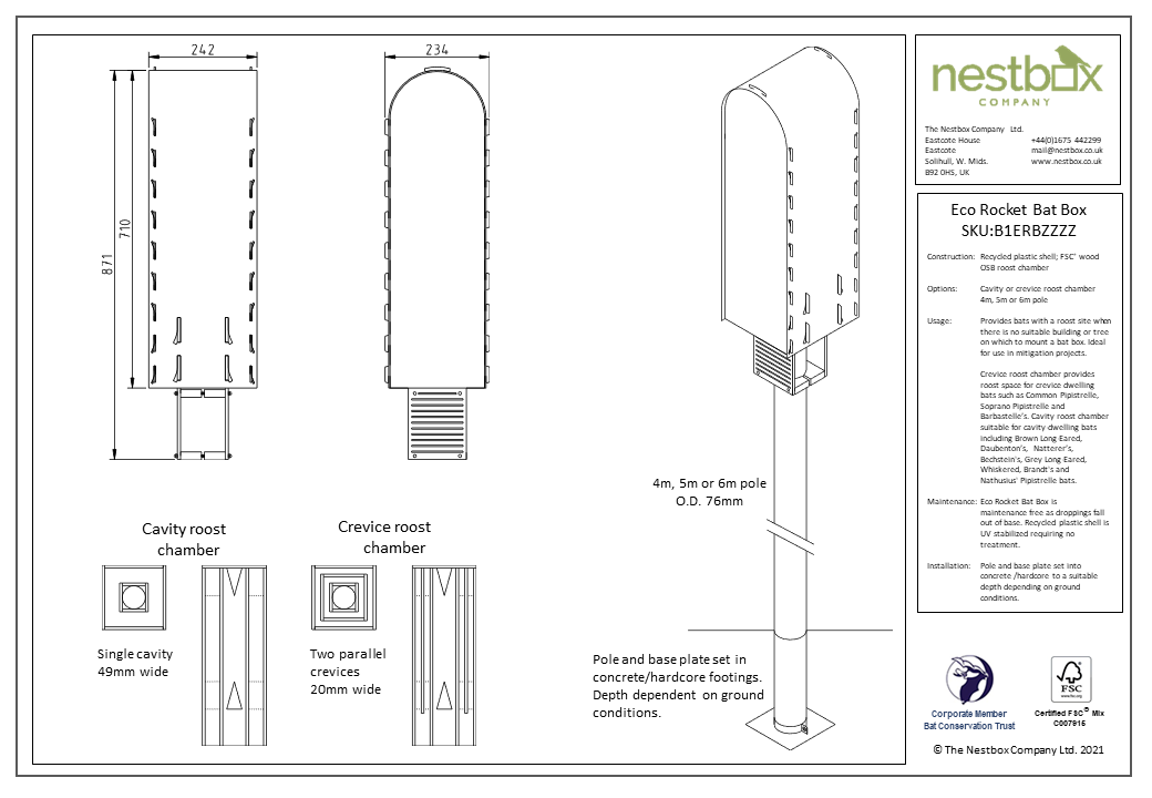 Eco Rocket Bat Box