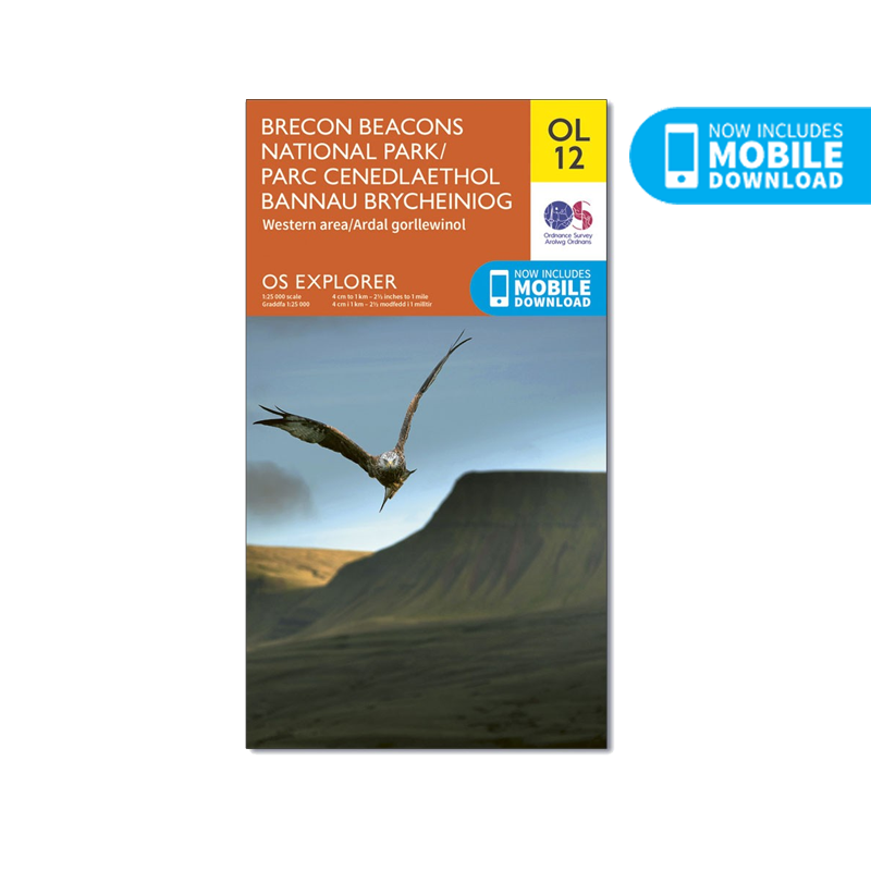 OS Map Brecon Beacons West - OL12