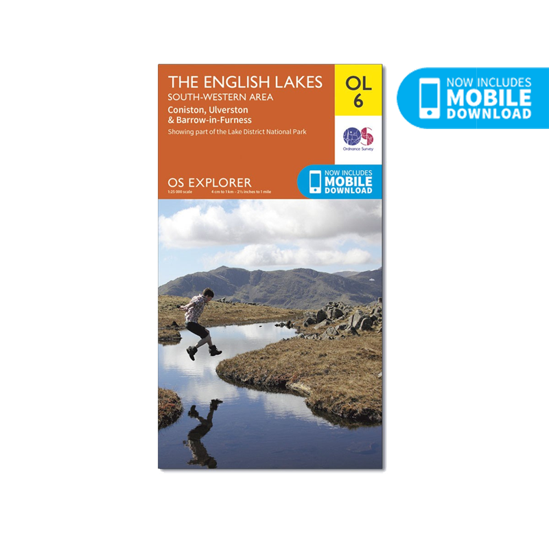 OS Map Lake District South-West - OL6