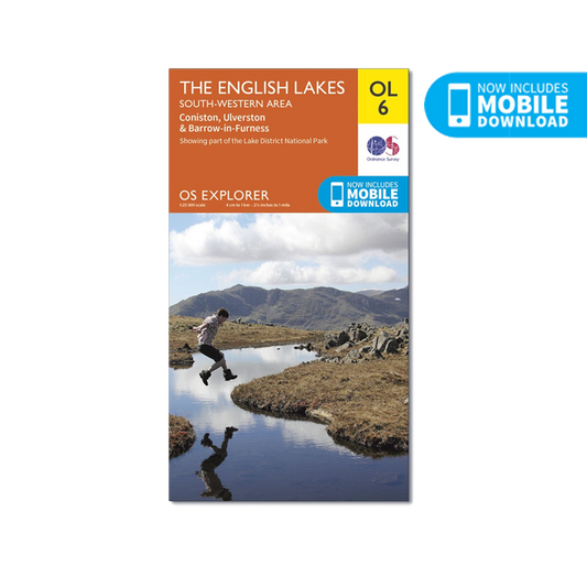 OS Map Lake District South-West - OL6